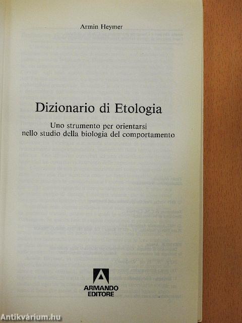 Dizionario di Etologia
