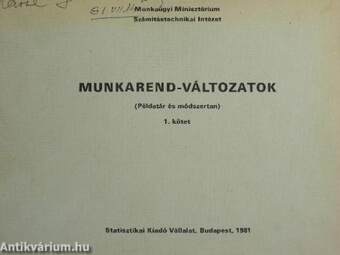 Munkarend-változatok I.