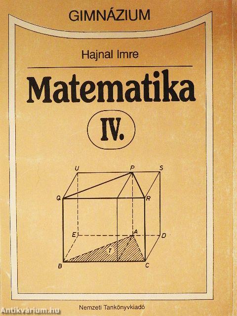 Matematika IV.