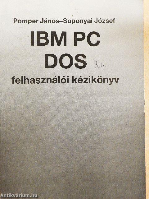 IBM PC DOS felhasználói kézikönyv