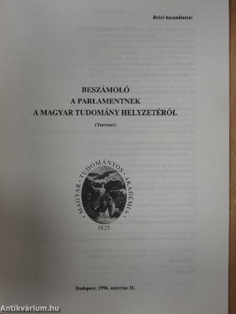 Akadémiai hírek 1996