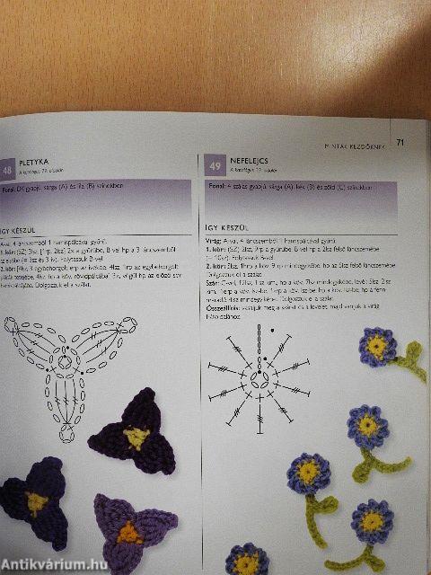 100 kötött és horgolt virág