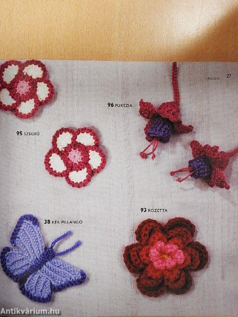 100 kötött és horgolt virág