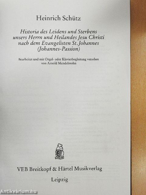 Historia des Leidens und Sterbens unsers Herrn und Heilandes Jesu Christi nach dem Evangelisten St. Johannes (Johannes-Passion)/Die Lukas-Passion