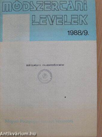 Módszertani levelek 1988/9.