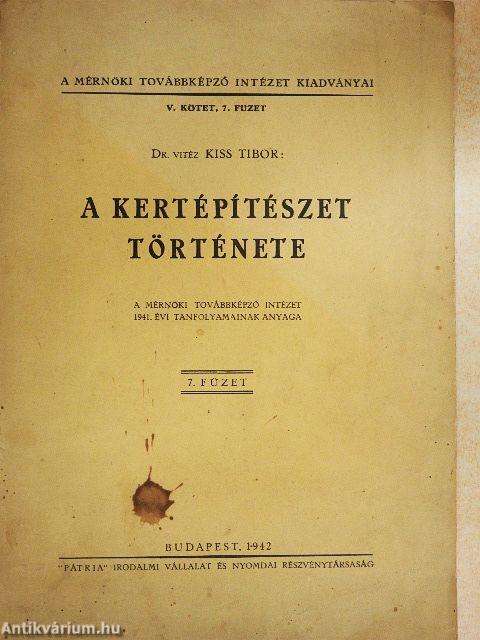 A kertépítészet története