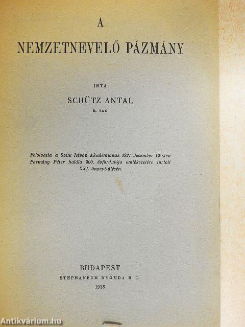 A nemzetnevelő Pázmány