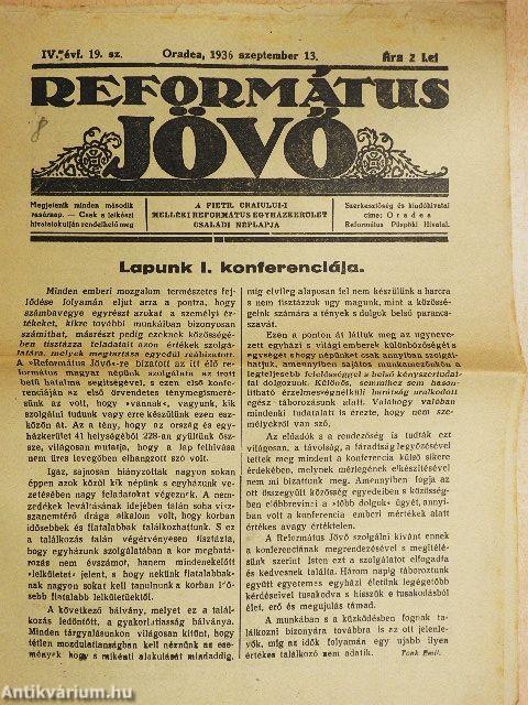 Református Jövő 1936. szeptember 13.
