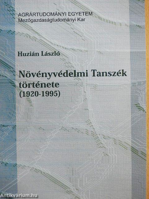 Növényvédelemtani Tanszék története 