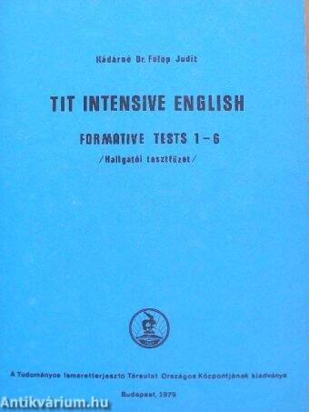 TIT Intensive English - Formative tests 1-6