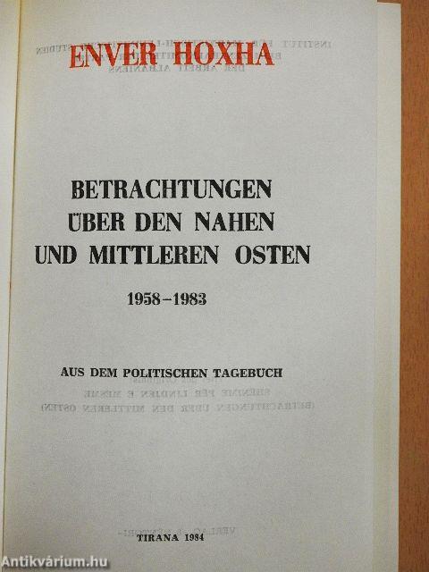 Betrachtungen über den Nahen und Mittleren Osten