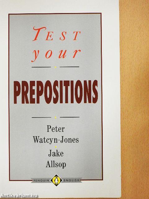 Test Your Prepositions