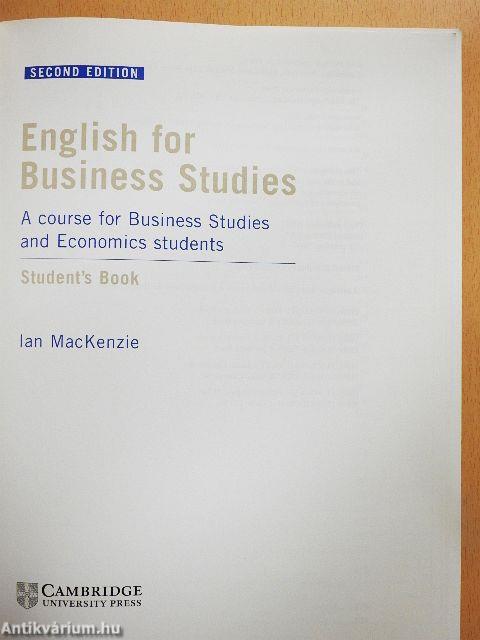 English for Business Studies - Student's Book