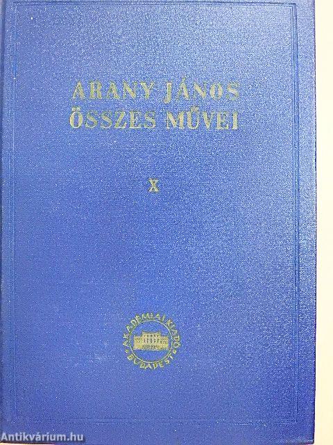 Arany János összes művei X.