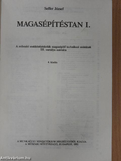 Magasépítéstan I.