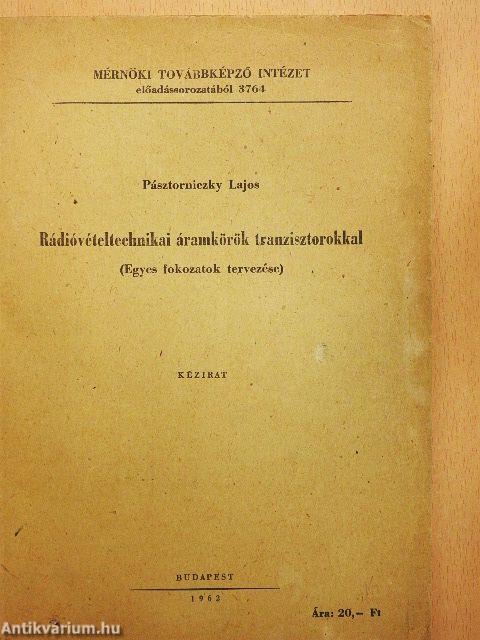 Rádióvételtechnikai áramkörök tranzisztorokkal