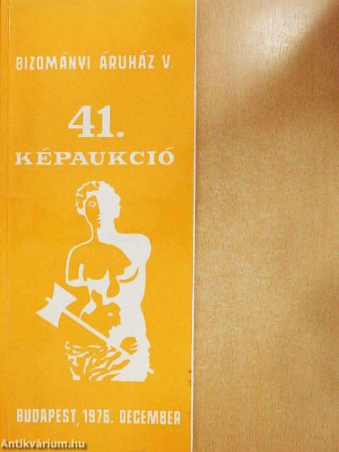 Bizományi Áruház Vállalat 41. képaukció