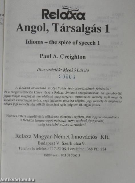 Relaxa Angol, Társalgás-1 - 6 db kazettával