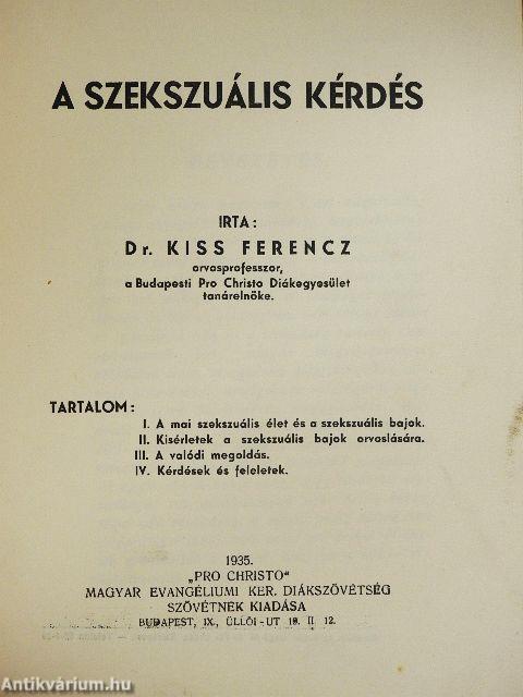 A szekszuális kérdés