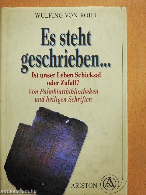 Es steht geschrieben ...