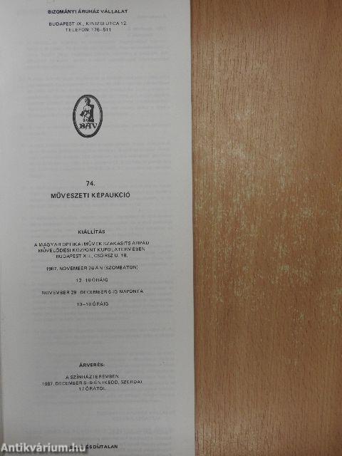 Bizományi Áruház Vállalat 74. képaukció