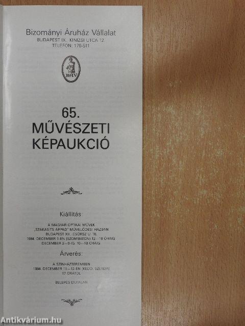 Bizományi Áruház Vállalat 65. képaukció