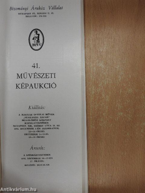 Bizományi Áruház Vállalat 41. képaukció