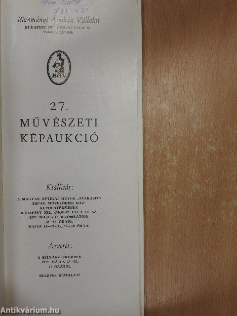 Bizományi Áruház Vállalat 27. képaukció