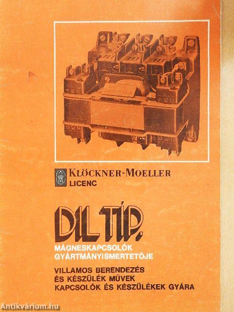 Klöckner-Moeller licenc DIL TIP. mágneskapcsolók gyártmányismertetője