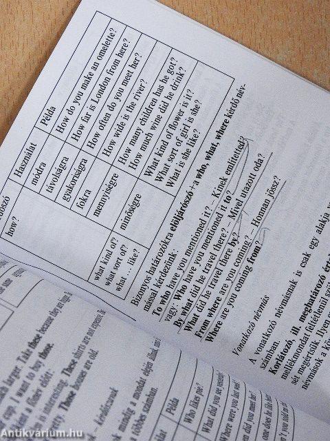 Angol kisokos - Nyelvtani összefoglaló