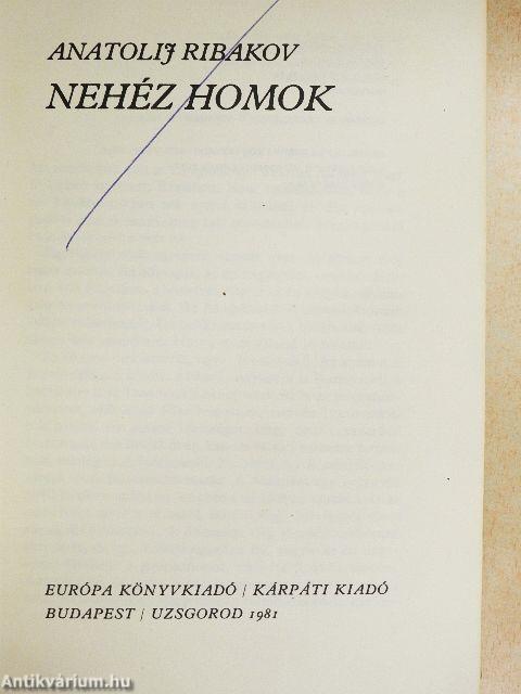 Nehéz homok