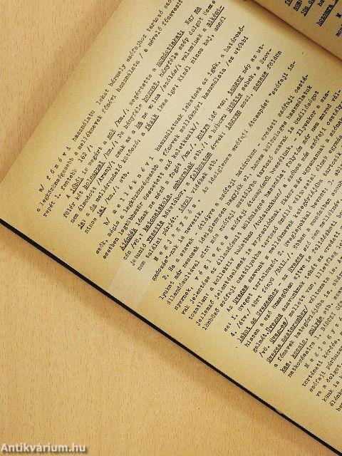 A mai magyar nyelv I.