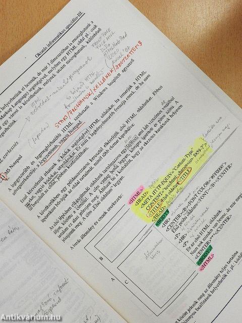 Oktatás informatikus Speciális tantárgyi modul III.