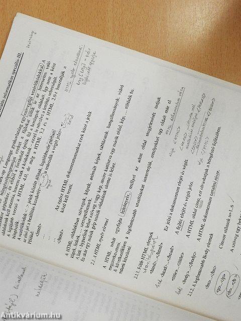 Oktatás informatikus Speciális tantárgyi modul III.