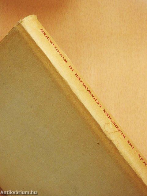 Die Russischen Lehnwörter im Wogulischen