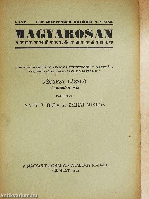 Magyarosan 1932. szeptember-október