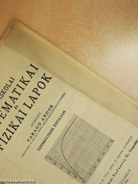 Középiskolai Matematikai és Fizikai Lapok 1936. január 15.