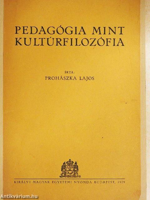 Pedagógia mint kultúrfilozófia