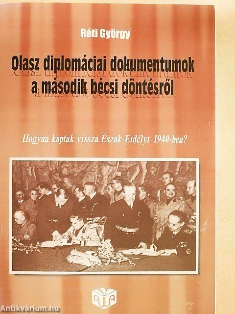 Olasz diplomáciai dokumentumok a második bécsi döntésről