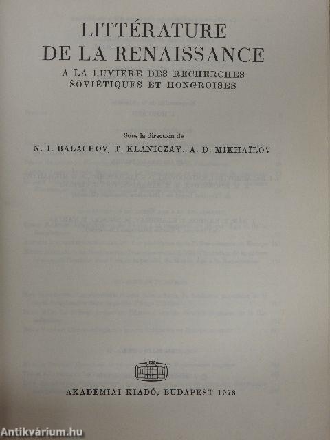 Littérature de la Renaissance