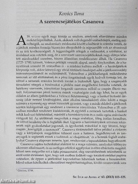 A szerencsejátékos Casanova