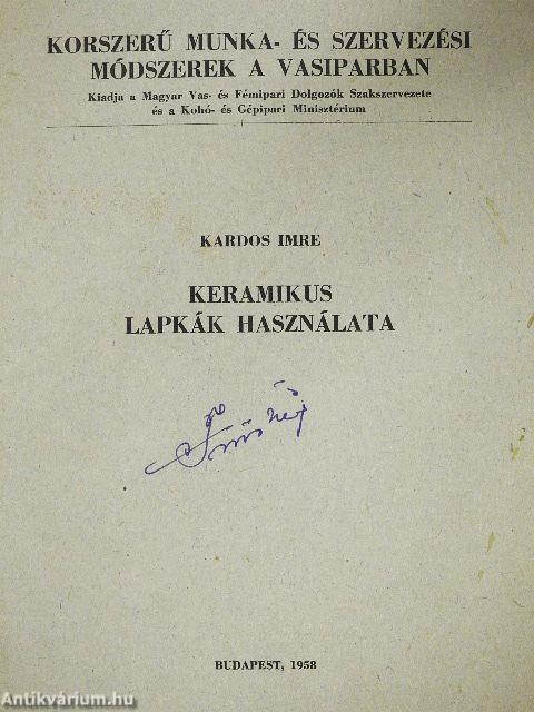 Keramikus lapkák használata