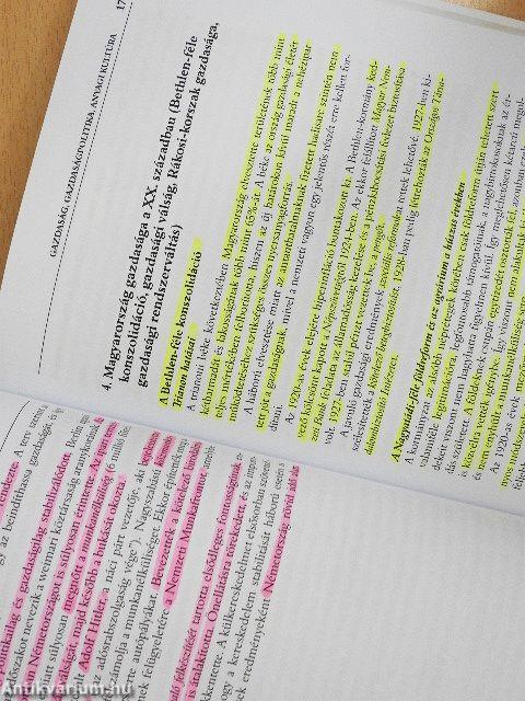 Emelt szintű érettségi - Történelem kidolgozott szóbeli tételek 2012