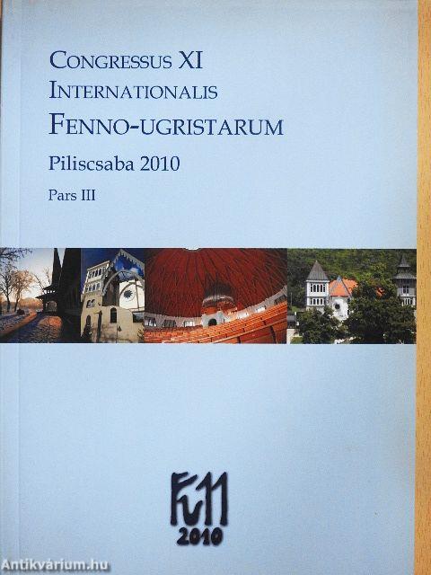 Congressus XI Internationalis Fenno-Ugristarum III.