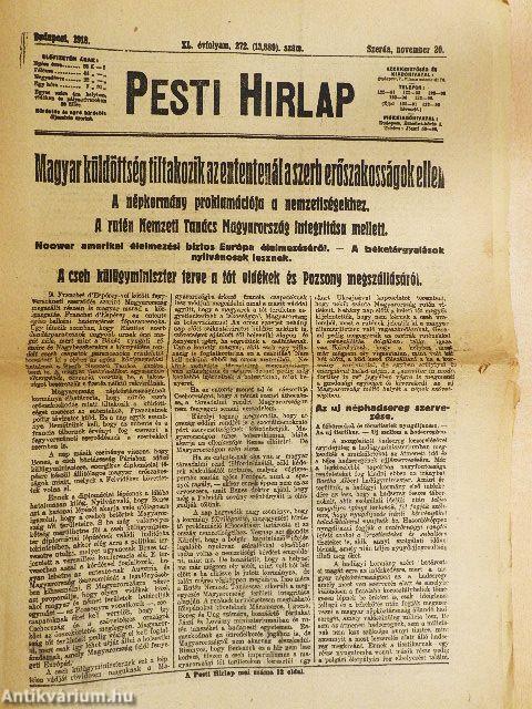 Pesti Hirlap 1918. november 20.