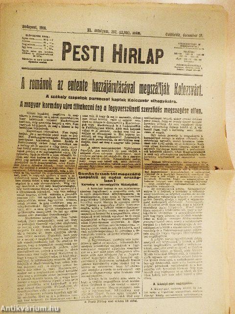 Pesti Hirlap 1918. december 19.