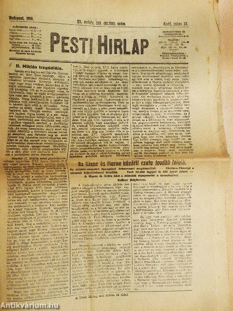 Pesti Hirlap 1918. julius 23.