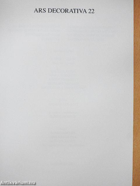 Ars Decorativa 22.