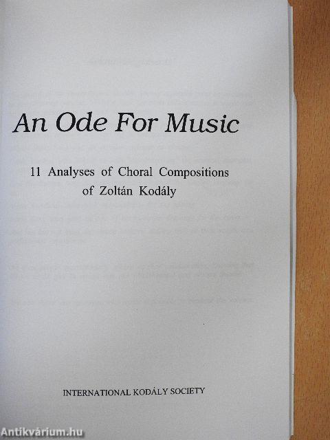 An Ode For Music - 2 db CD-vel