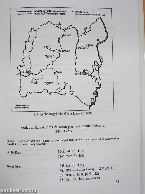 Ami Tolna vármegye középkori okleveleiből megmaradt (dedikált példány)